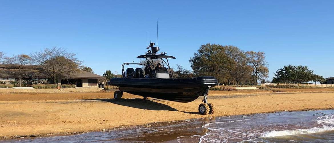 The 9.8m ASIS Amphibious boat
