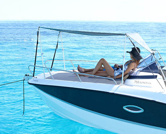 Quicksilver Activ 755 Sundeck Boat distributor in Mumbai 